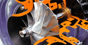 חתך טכני פנימי של מגדש טורבו